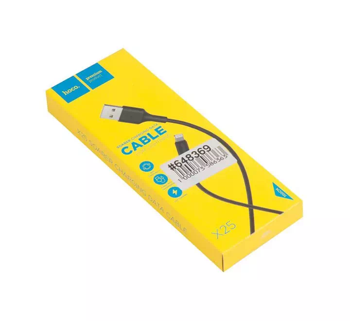 Hoco X25 Soarer charging data cable for lightning BLACK - Image 3