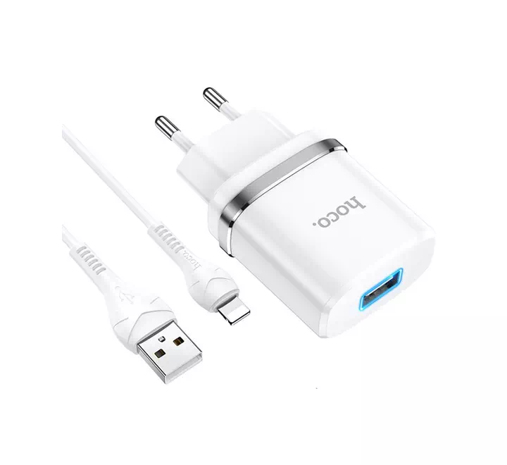 Hoco N1 Ardent single port charger set White