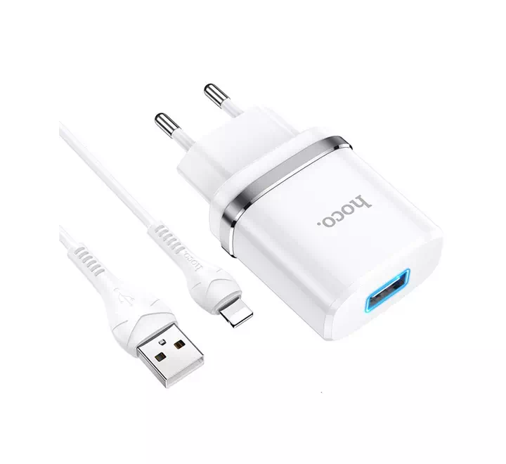 Hoco N1 Ardent single port charger set White - Image 3