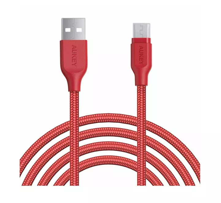 Aukey Braided Nylon Micro USB Cable 2M RED