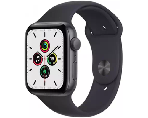 Apple Watch SE GPS 44mm Space Gray Aluminium Case with Midnight Sport Band