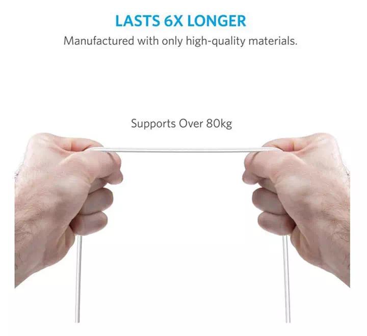 Anker PowerLine - USB Cable with Lightning connector 10ft White - Image 3