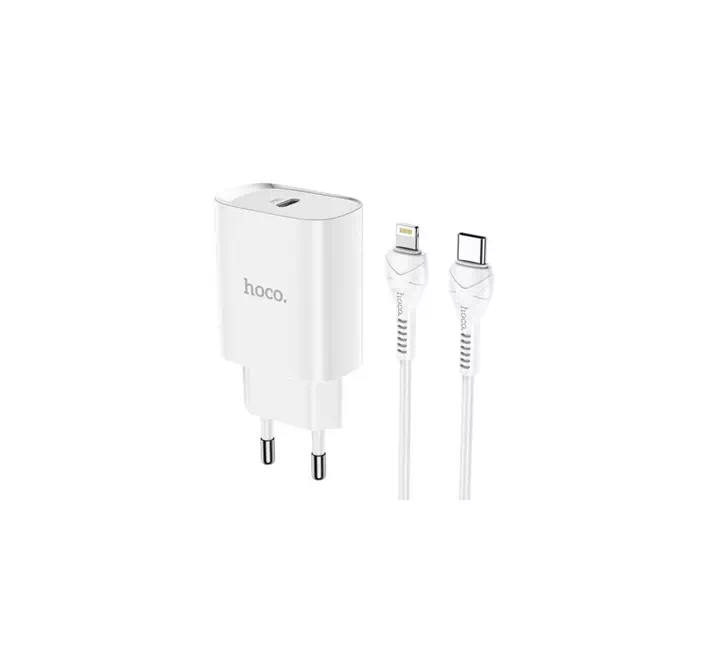 Wall Charger/ Hoco N14 PD20W Smart Charging Type-C to Lightning white