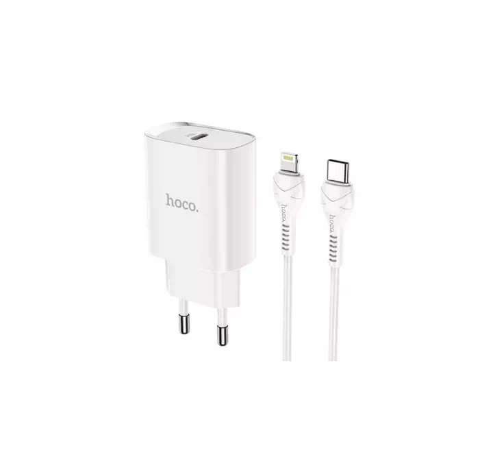 Wall Charger/ Hoco N14 PD20W Smart Charging Type-C to Lightning white - Image 3