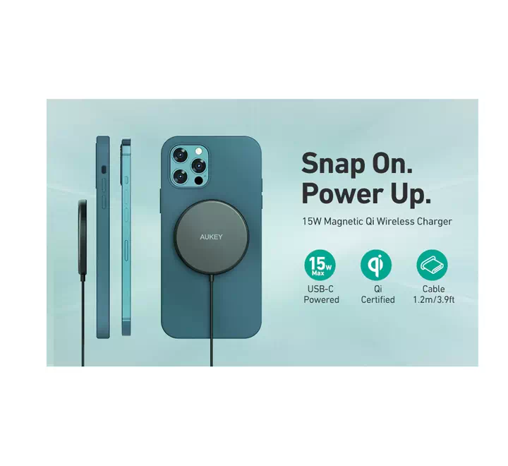 Wireless Charger/ Aukey Qi-Compatible Snap On 15W - Image 3