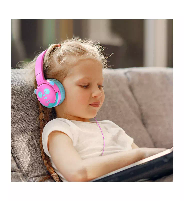 Hoco W31 Children Headset - Rose Red - Image 2