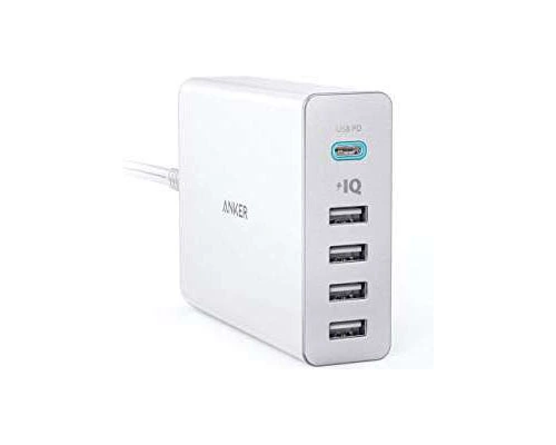 Anker PowerPort+ 5 60w desktop charger 1x USB C Power White
