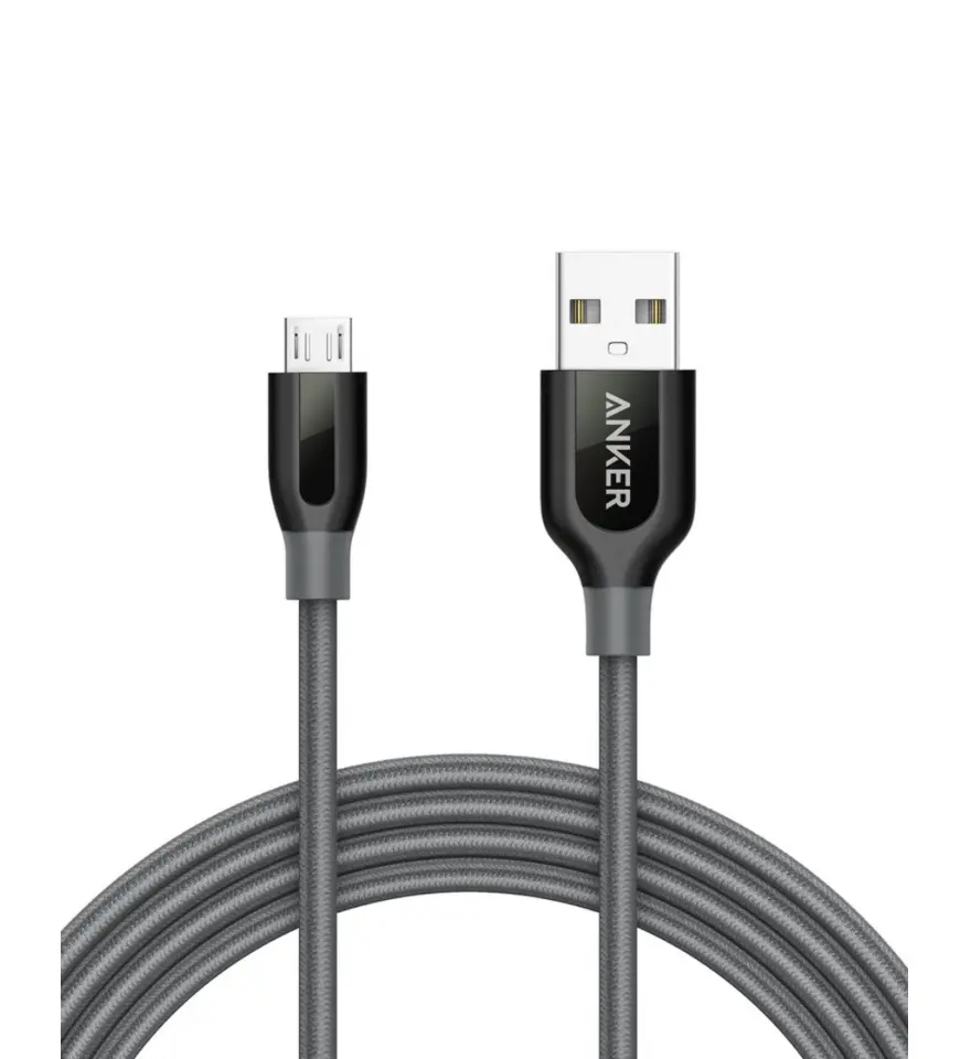 Anker Powerline+ Micro USB 6ft UN Gray in offline for EU
